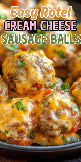 Easy Rotel Cream Cheese Sausage Balls