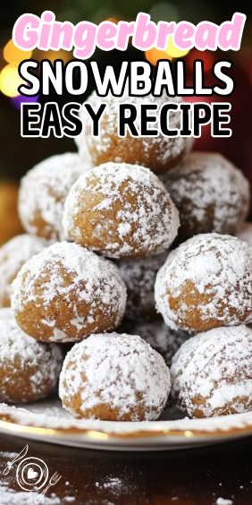 Easy Gingerbread Snowballs