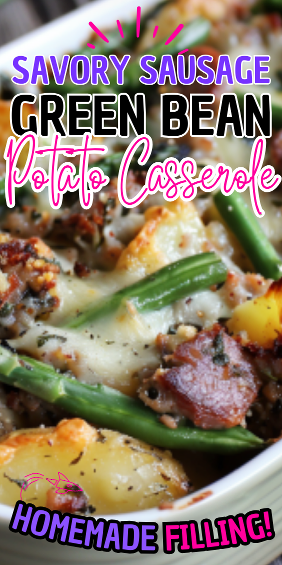 Easy Savory Sausage Green Bean Potato Casserole