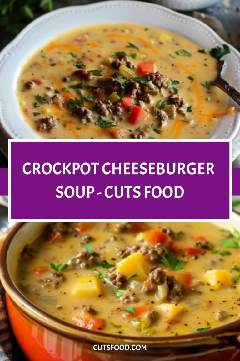 Crockpot Cheeseburger Soup – Cuts Food