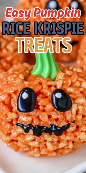 Easy Pumpkin Rice Krispie Treats