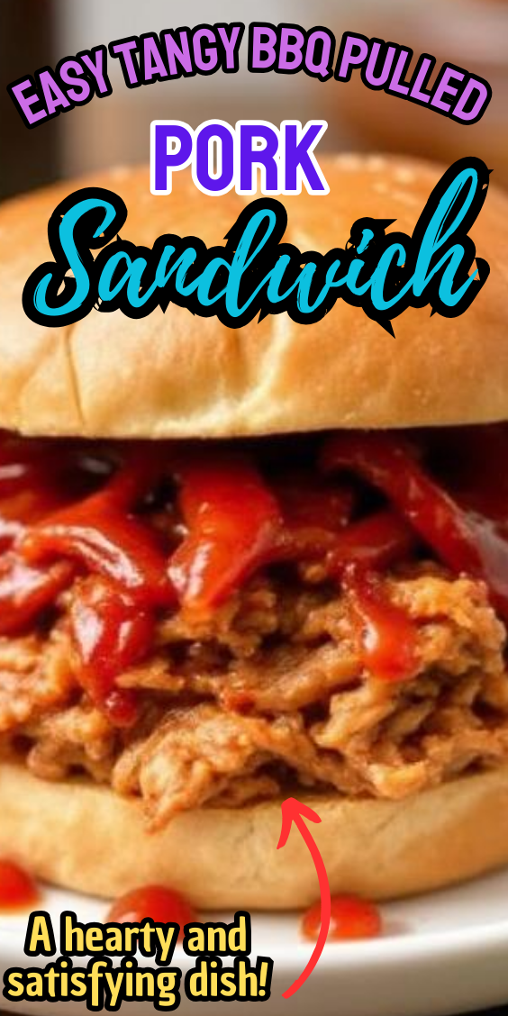 Easy Tangy BBQ Pulled Pork Sandwich