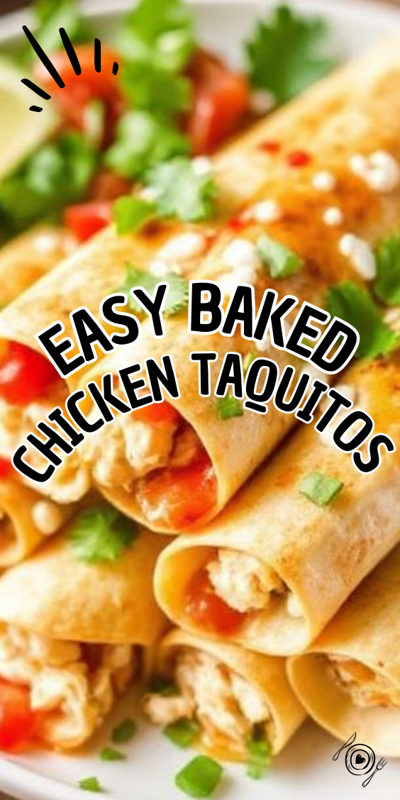 Easy Baked Chicken Taquitos