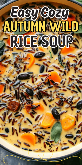 Easy Cozy Autumn Wild Rice Soup