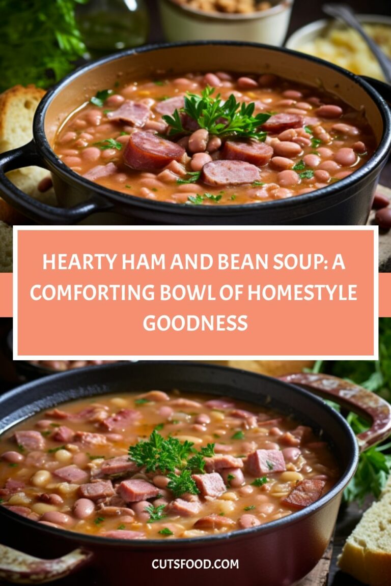 Hearty Ham and Bean Soup: A Comforting Bowl of Homestyle Goodness