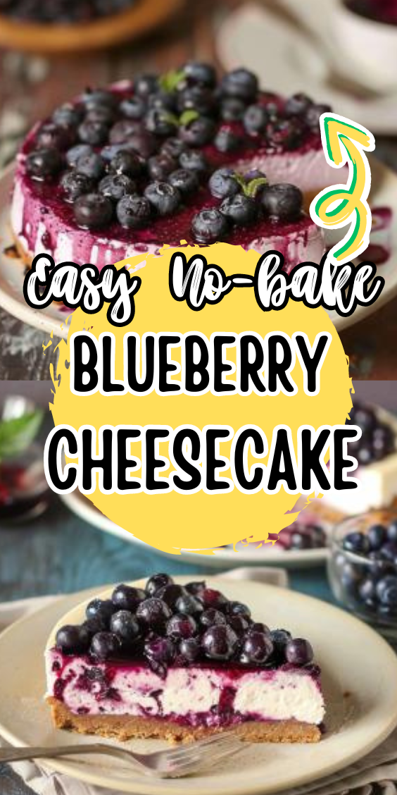 Easy No-bake blueberry cheesecake