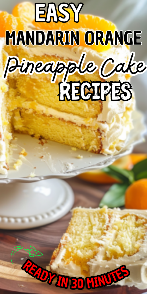 Easy Mandarin Orange Pineapple Cake