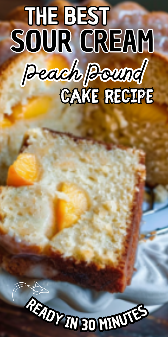 Easy Sour Cream Peach Pound Cake
