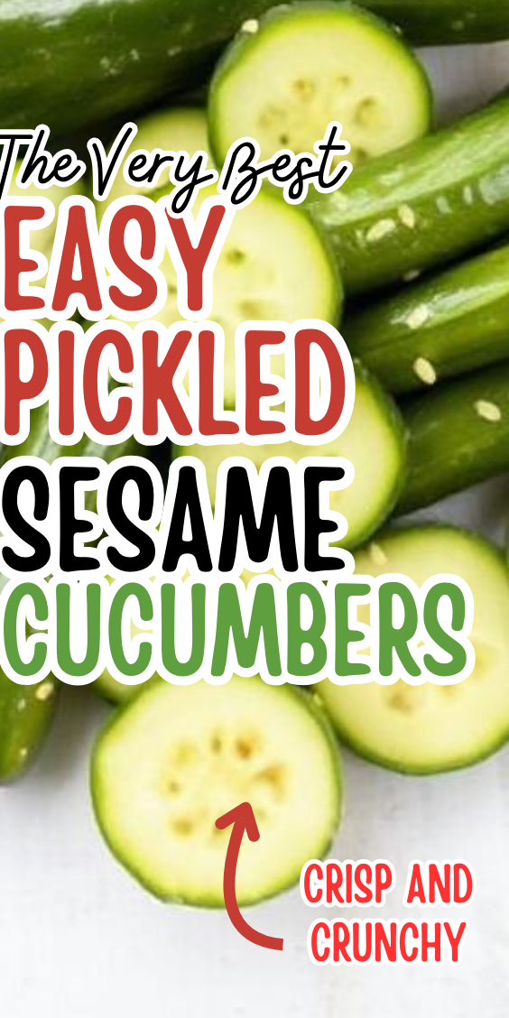 Easy Pickled Sesame Cucumbers