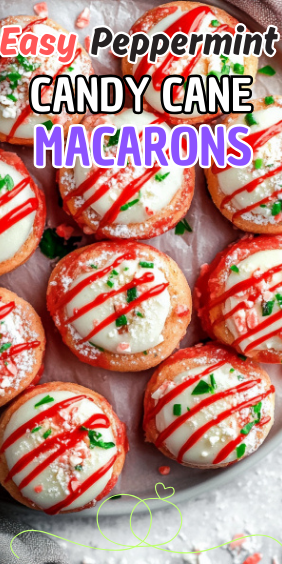 Easy Peppermint Candy Cane Macarons