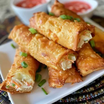 Easy Crab Rangoon Egg Rolls
