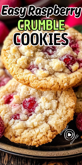 Easy Raspberry Crumble Cookies