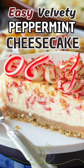Easy Velvety Peppermint Cheesecake