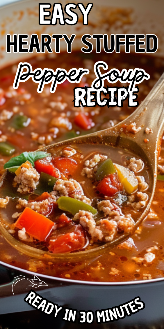 Easy Hearty Stuffed Pepper Soup