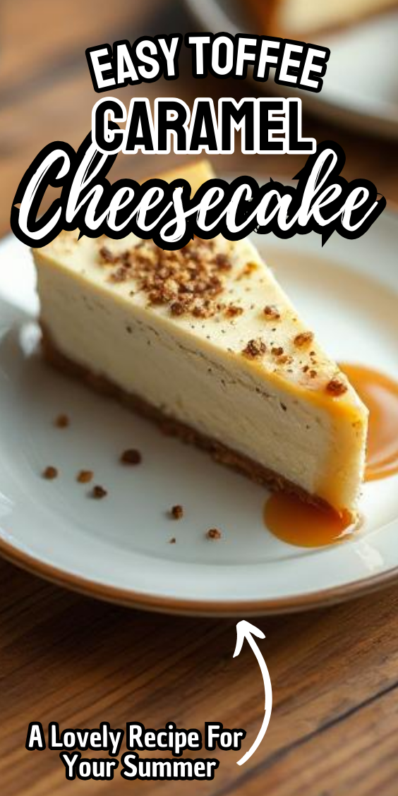 Easy Toffee Caramel Cheesecake