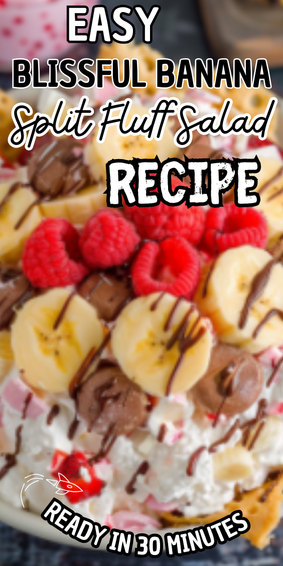Easy Blissful Banana Split Fluff Salad