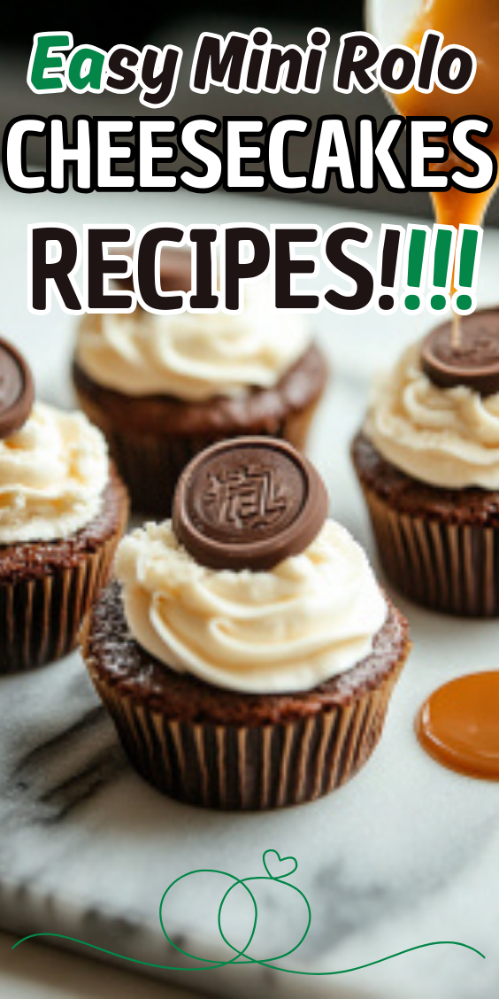 Easy Mini Rolo Cheesecakes