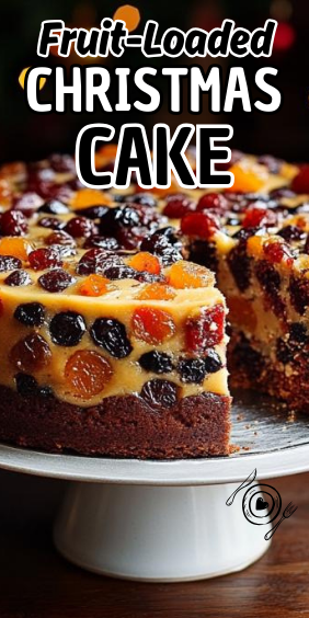 Easy Festive Fruit-Loaded Christmas Cake