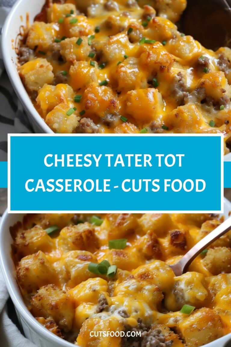 Cheesy Tater Tot Casserole – Cuts Food