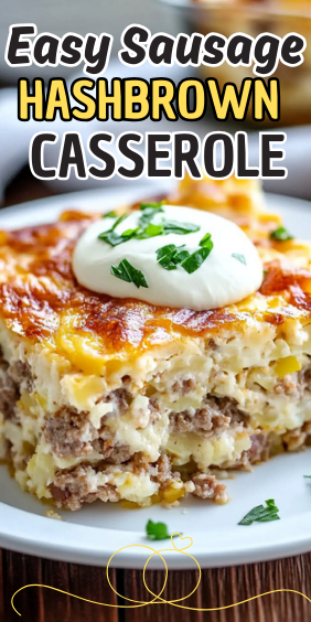 Easy Sausage Hashbrown Breakfast Casserole