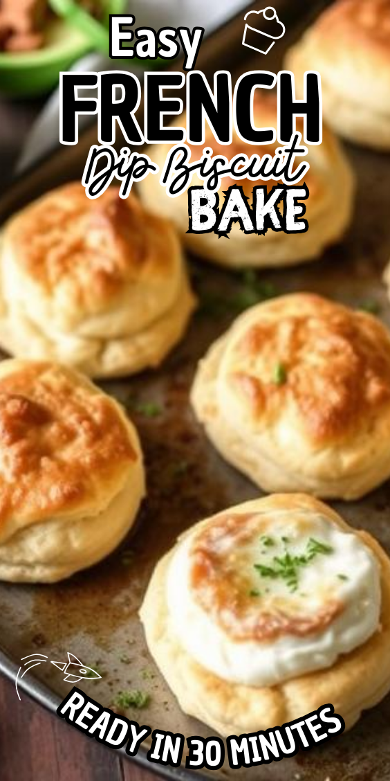Easy French Dip Biscuit Bake