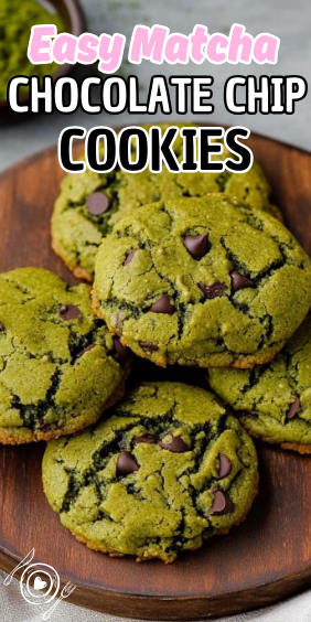 Easy Matcha Chocolate Chip Cookies