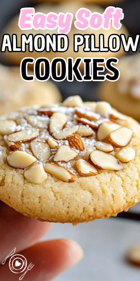 Easy Soft Almond Pillow Cookies