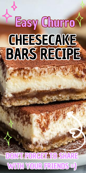 Easy Churro Cheesecake Bars