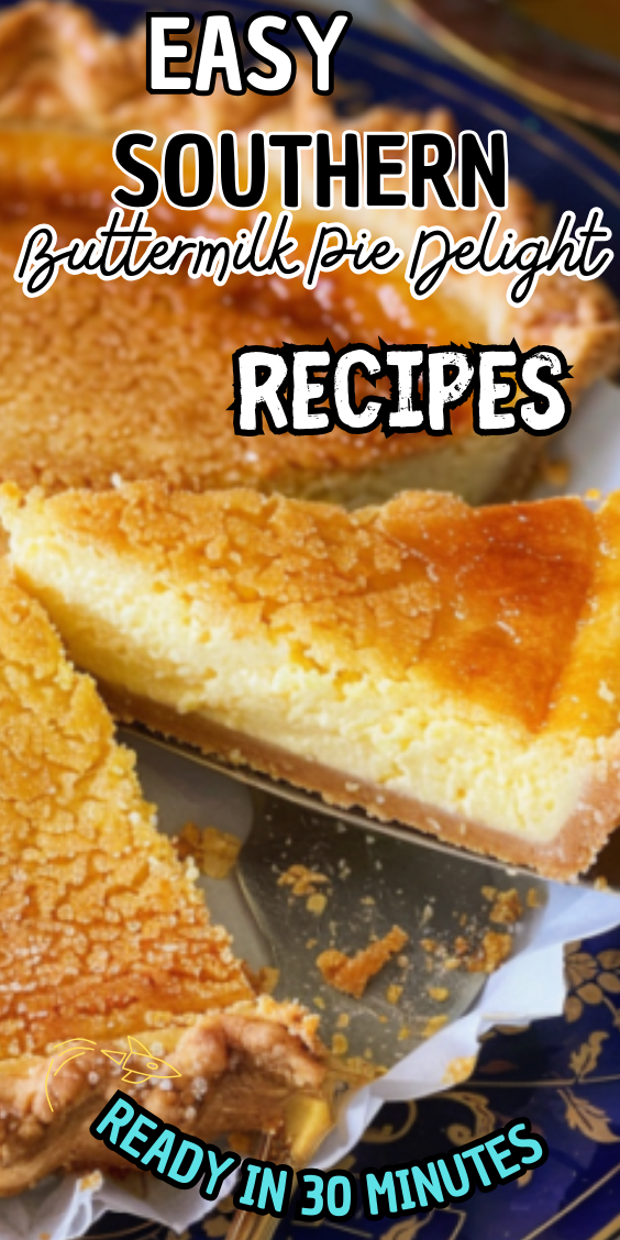 Easy Southern Buttermilk Pie Delight