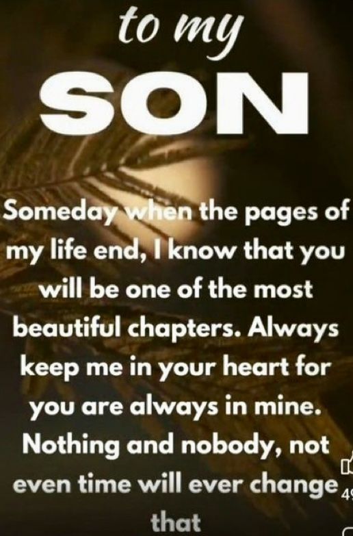 To My Son..