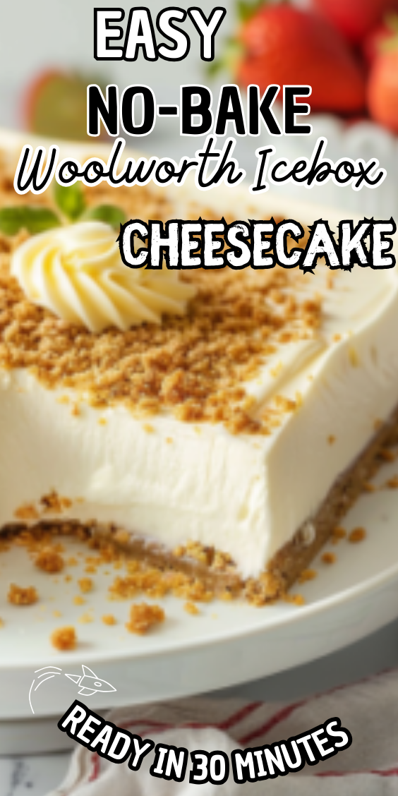 Easy No-Bake Woolworth Icebox Cheesecake