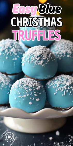 Easy Blue Christmas Truffles