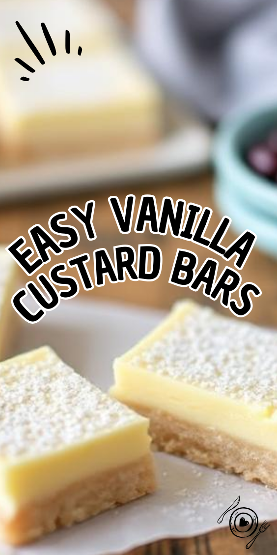 Easy Vanilla Custard Bars