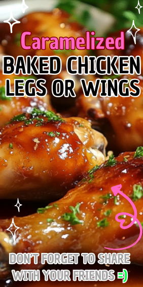 Easy Caramelized Baked Chicken Legs or Wings
