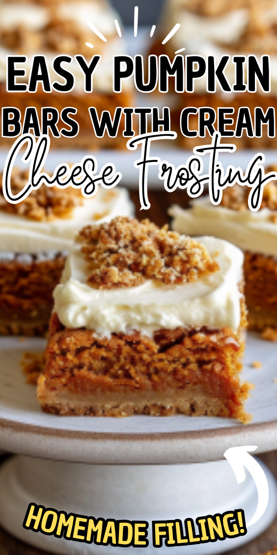 Easy Pumpkin Bars with Cream Cheese Frosting