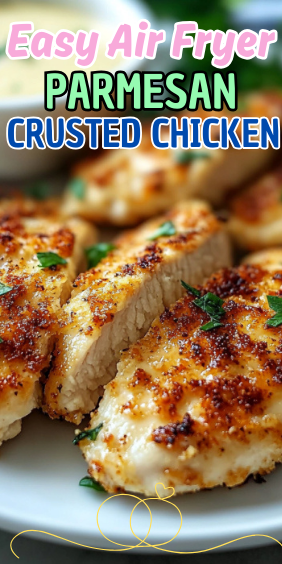 Easy Air Fryer Parmesan Crusted Chicken