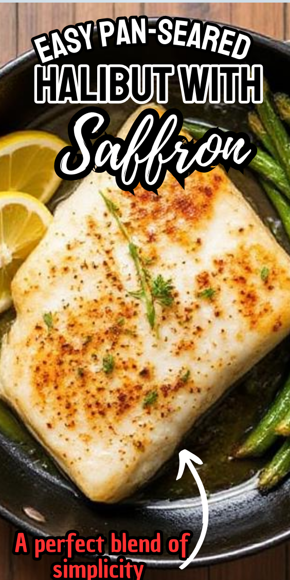 Easy Pan-Seared Halibut with Saffron