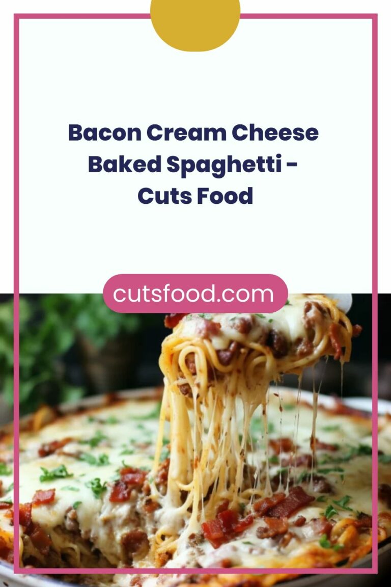 Bacon Cream Cheese Baked Spaghetti – Cuts Food