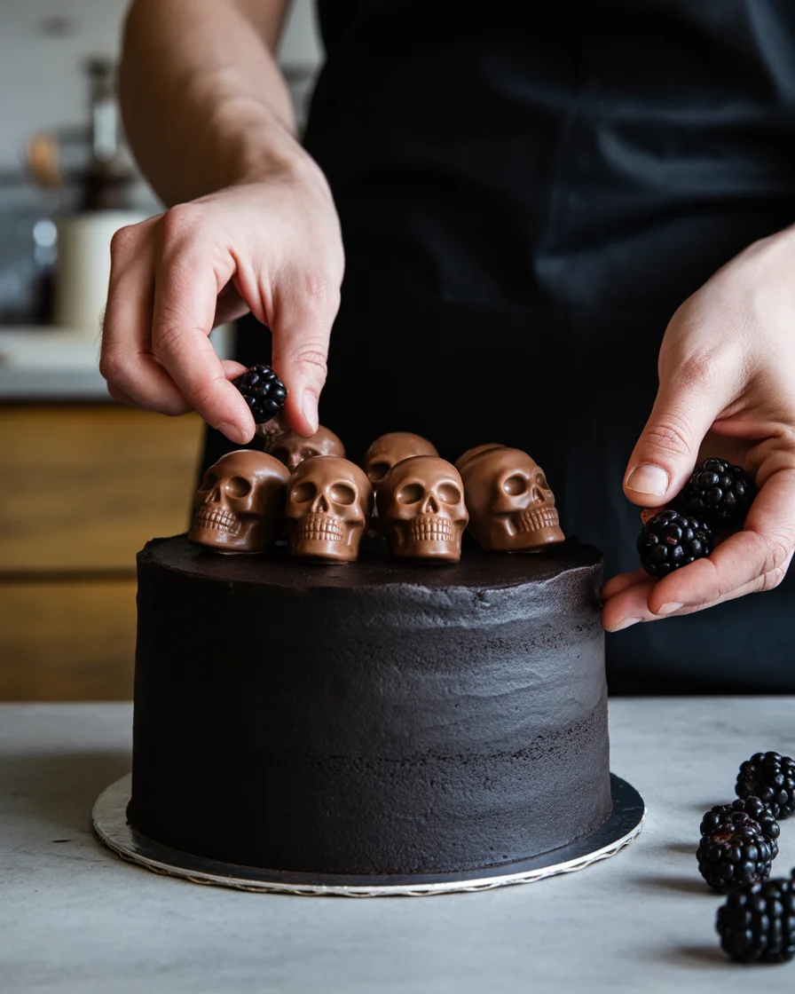 Easy Halloween Cake — Black Velvet