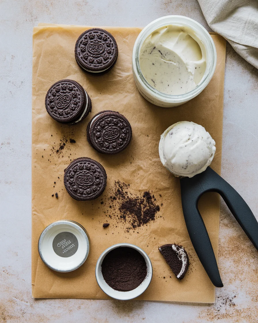 Easy Oreo Ice Cream Sandwich