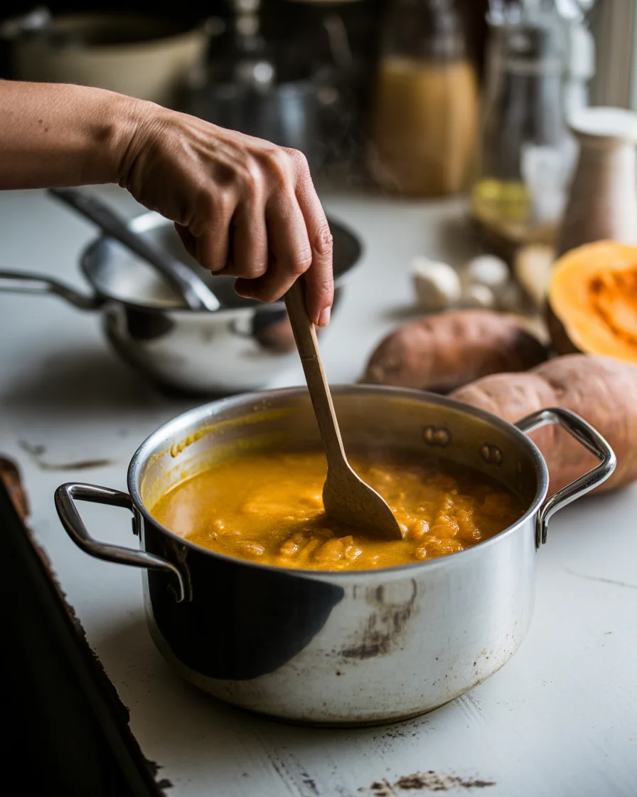 Easy Pumpkin Sweet Potato Soup