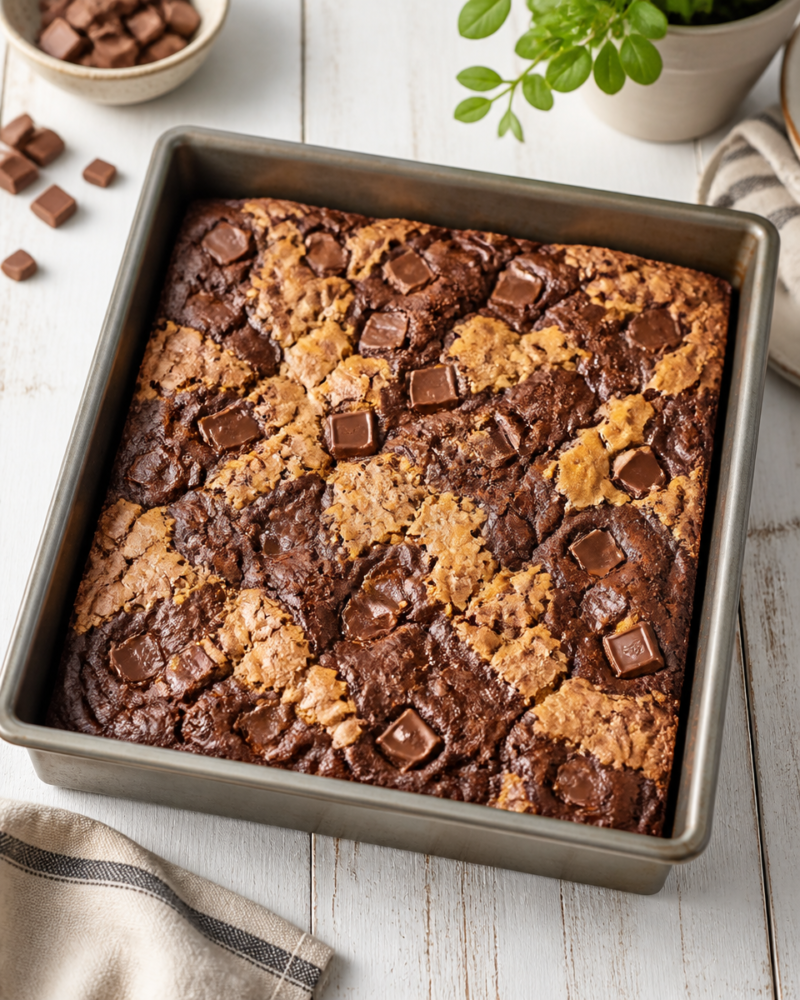 Easy Brookies Recipe — Fudgy Brownie Cookie Bars