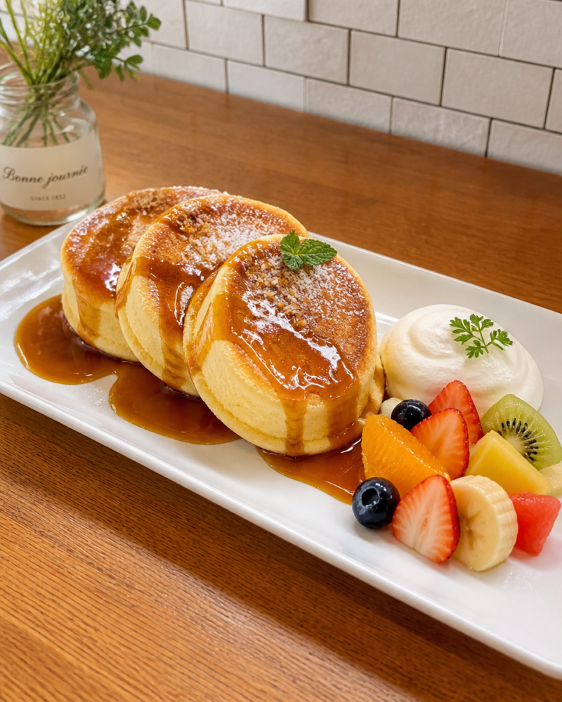 Easy Japanese Fluffy Pancakes
