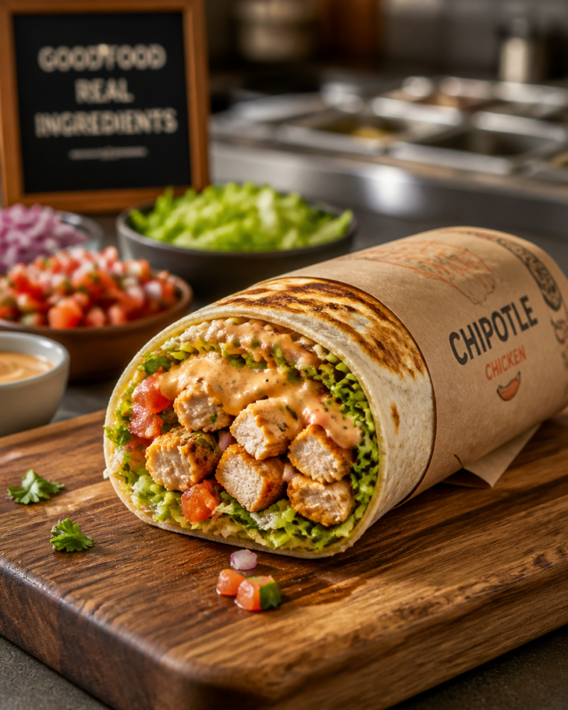 Easy Chipotle Chicken Burrito