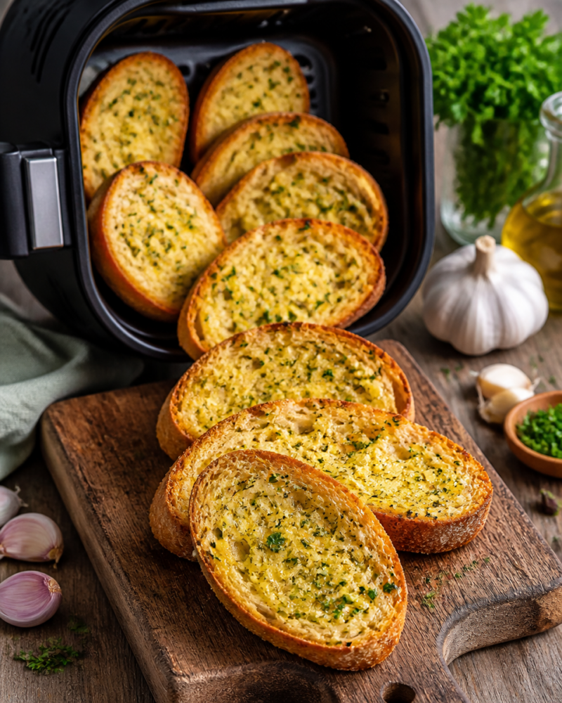 Easy Air Fryer Garlic Bread