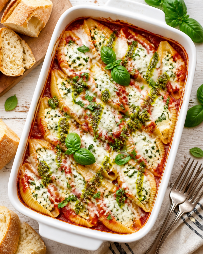 Easy Stuffed Shells Recipe — Spinach Ricotta