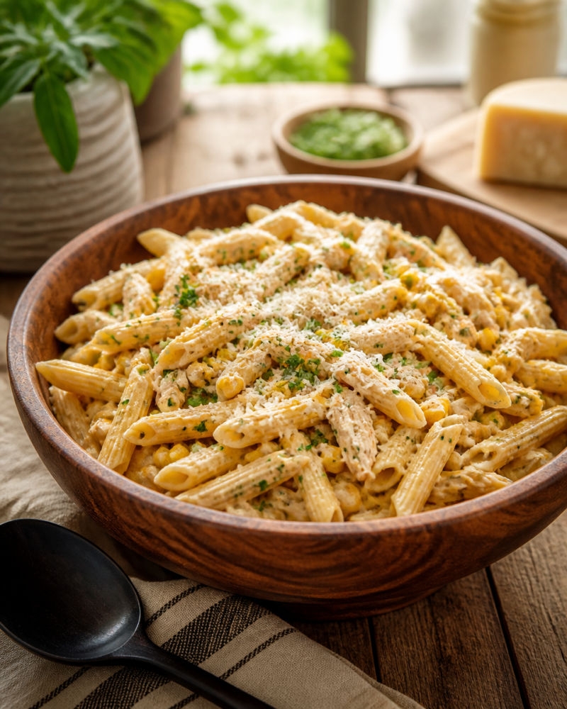 Easy Mexican Street Corn Pasta Salad