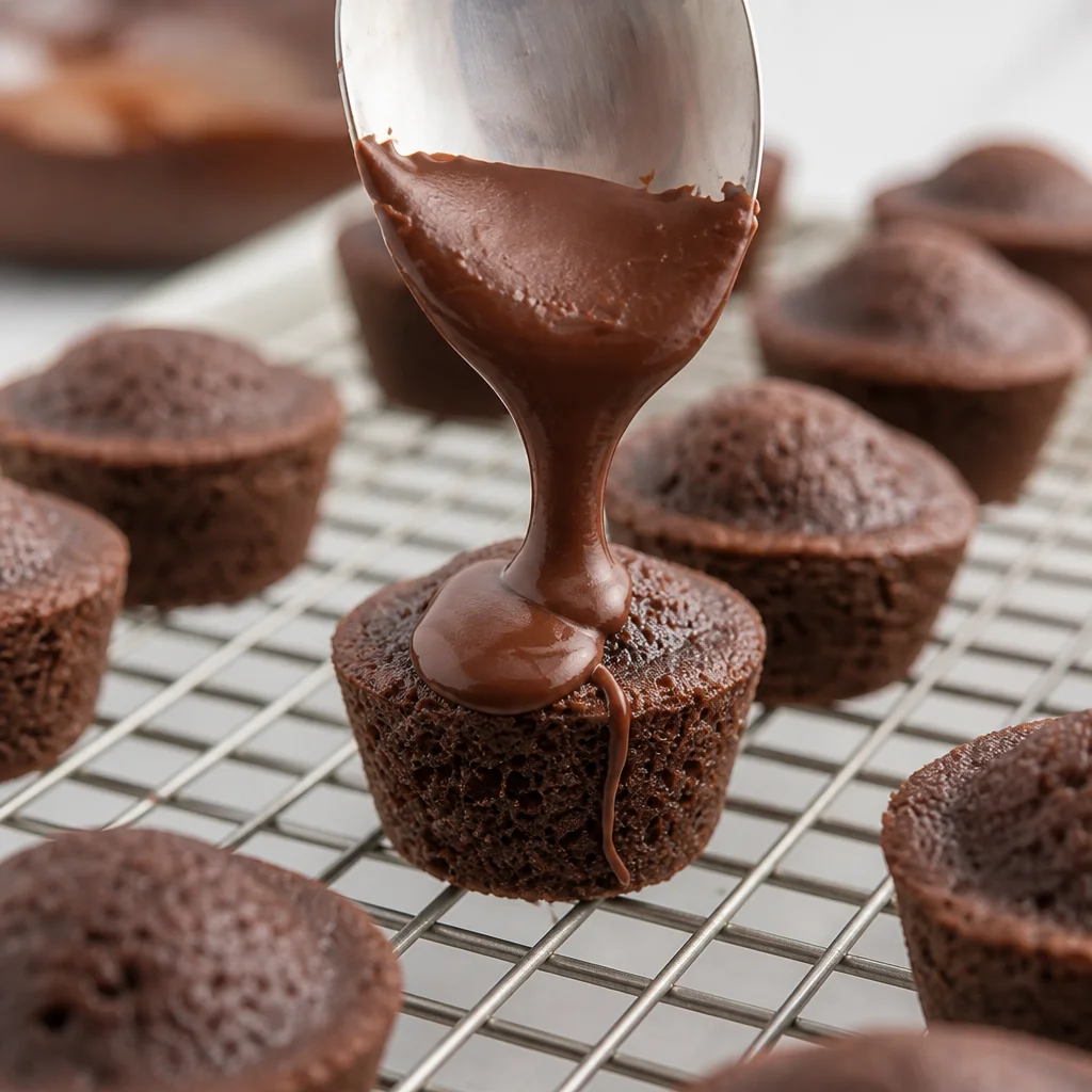 Easy Texas Sheet Cake Bites — Chocolate Mini Cakes