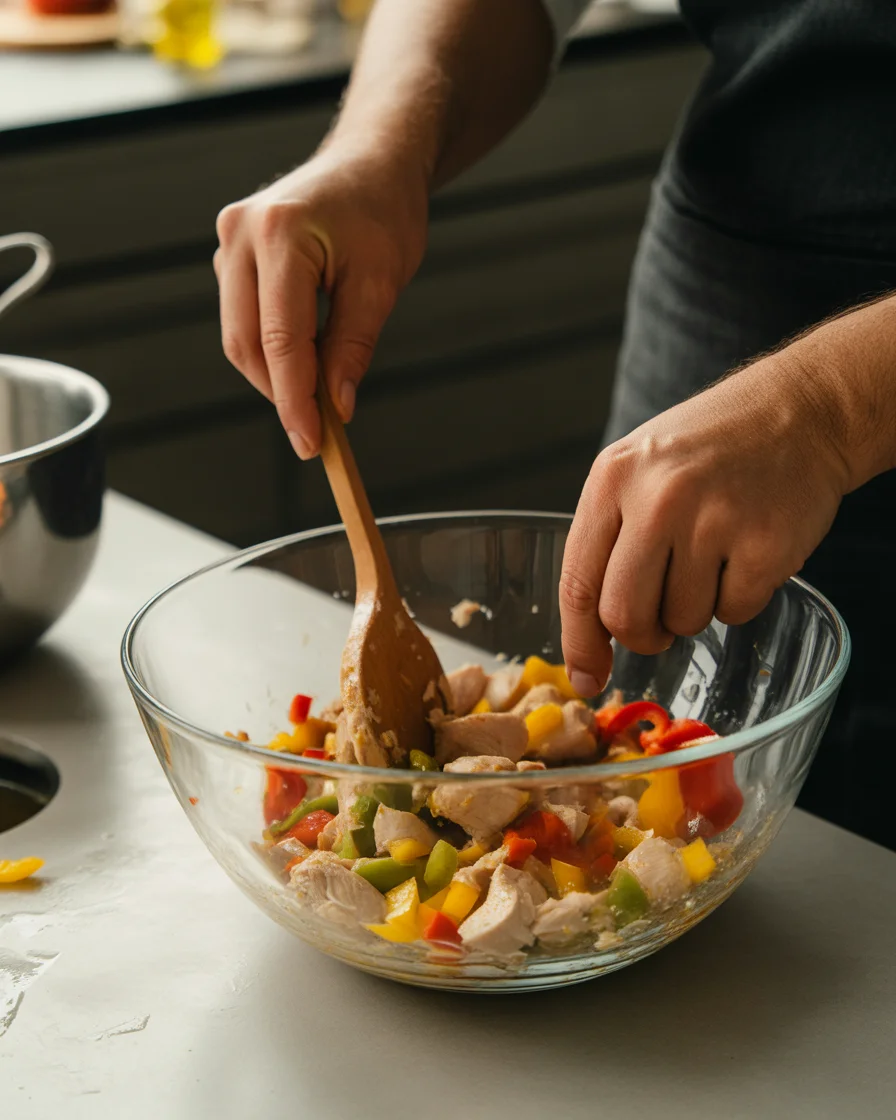 Easy Chicken Fajita Bake — One Pan Casserole