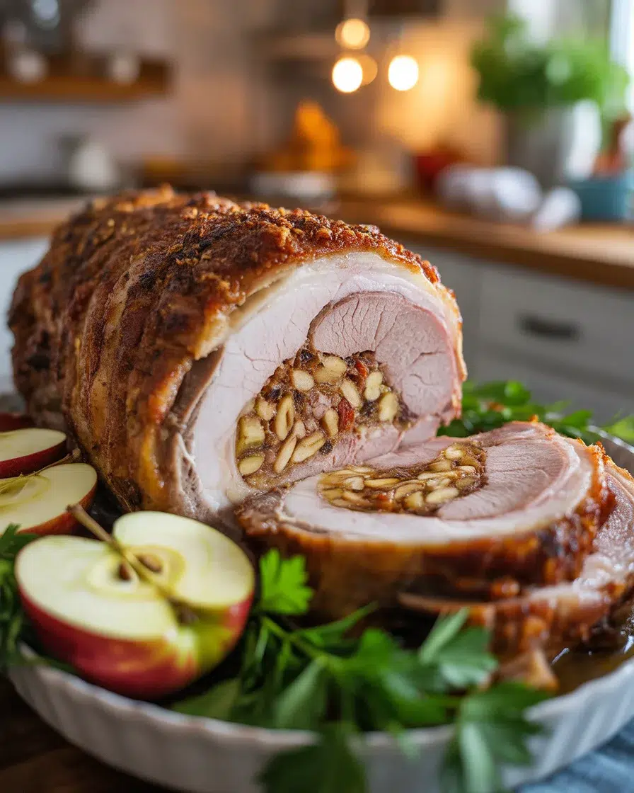 Easy Stuffed Pork Loin Recipe — Cranberry Apple